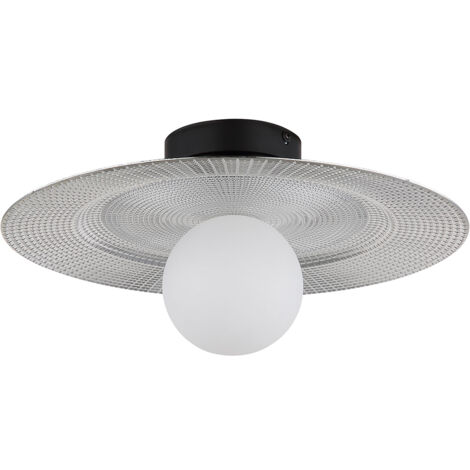 Plafonnier plafonnier cuisine lampe rétro salon lumière argent D 33 cm