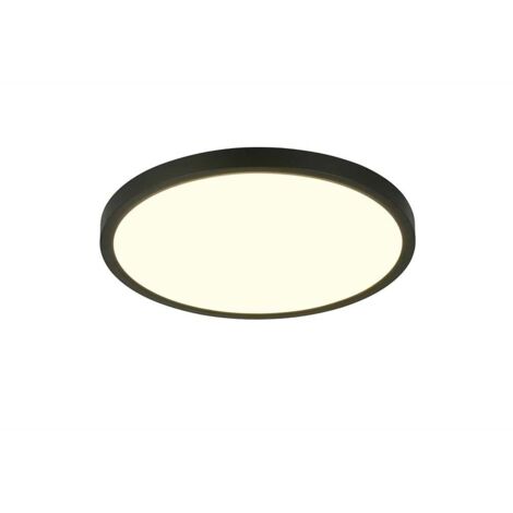 Plafonnier plafonnier fonction mémoire métal noir interrupteur variateur D 40 cm