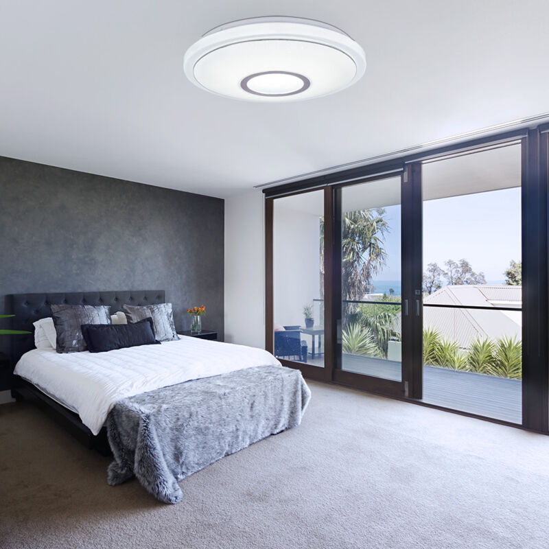 Globo Lighting - Plafonnier plafonnier lampe de couloir lampe de salon lampe de chambre, acrylique chrome métal blanc cct, led 16W 1300Lm 2700K,