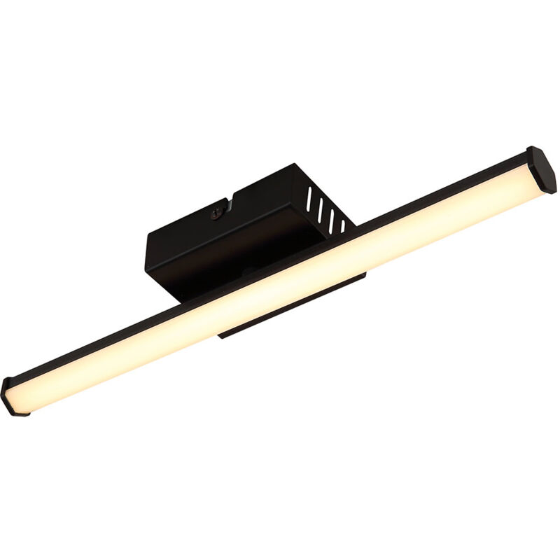 Globo - Plafonnier plafonnier lampe de couloir led lampe de cuisine noir opale l 34,2 cm