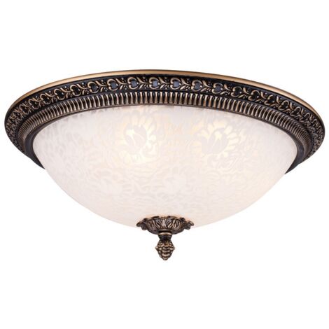 Plafonnier plafonnier lampe de salon lampe de salle à manger métal bronze D 37cm