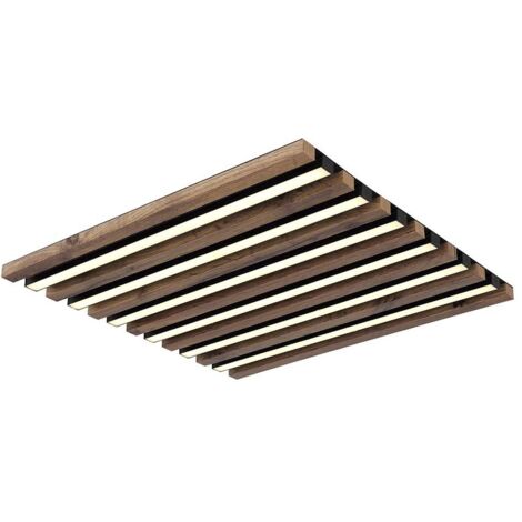 Plafonnier plafonnier lampe de salon lampe en bois marron LED L 45 cm