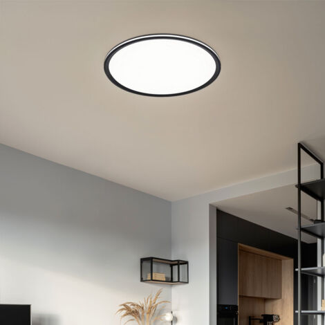Plafonnier plafonnier lampe de salon LED noir mat 3 modes d'éclairage D 50 cm