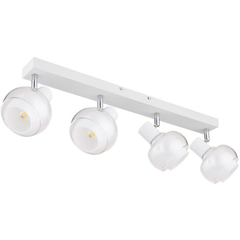 Plafonnier Plafonnier Lampe de salon Spots mobiles Blanc L 56 cm