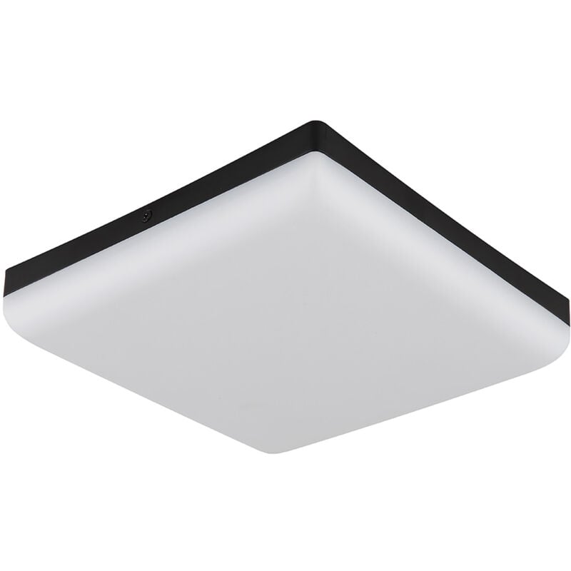 Plafonnier plafonnier led lampe de couloir noir lampe de cuisine carré l 22cm
