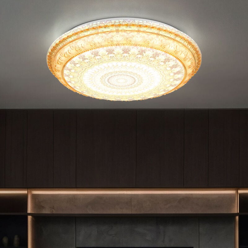 Plafonnier LED Salon Lumière du jour Plafonnier coloré Antique Lampe de cuisine, 18W 450lm blanc chaud, blanc neutre, blanc froid, DxH 39 x 8,5 cm