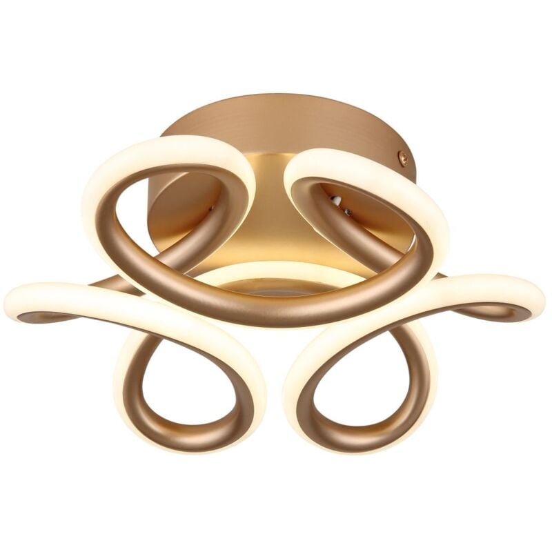Globo Lighting - Plafonnier plafonnier salon luminaire design lampe champagne led d 26 cm