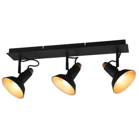 Plafonnier plafonnier spot lampe de salon orientable noir or