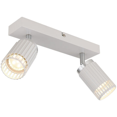 Plafonnier plafonnier spot mobile blanc chrome lampe de salon 26 cm