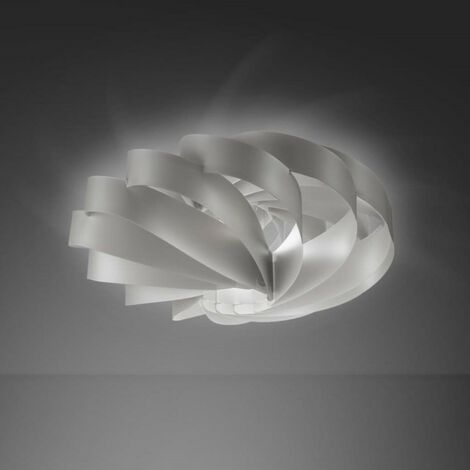Plafonnier plat 5 lumières Argent cm 100Øx50h