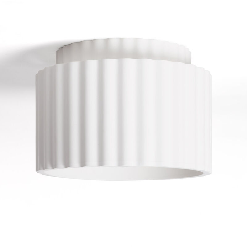 Plafonnier Plâtre Double Colum Blanc