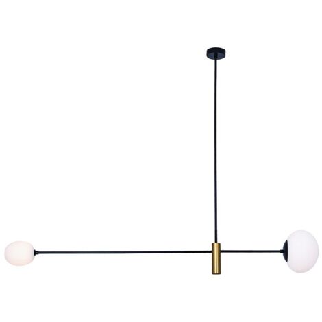 Plafonnier Pour 2 Ampoules LED G9 Noir Sablé ZAMBELIS FS