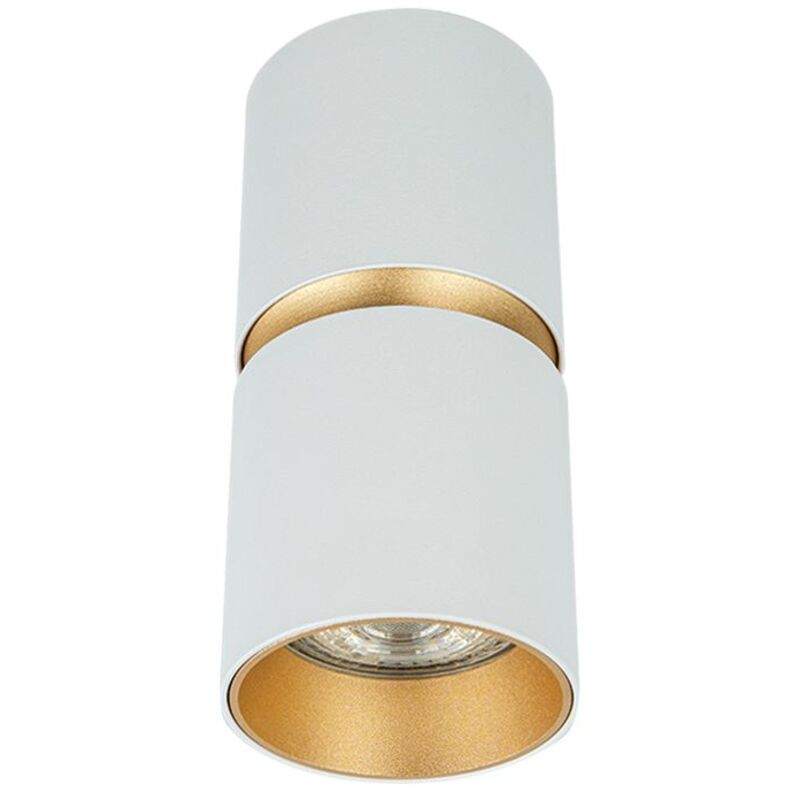 Zambelis - Plafonnier Pour Ampoule led GU10 Blanc et Or Mat