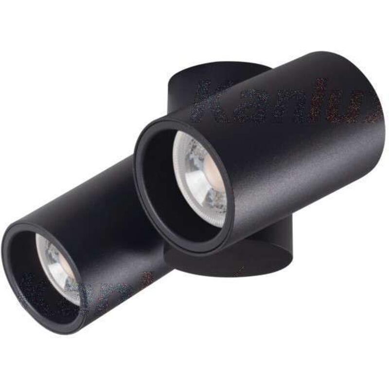 Kanlux - Plafonnier blurro - 2xGU10 - Aluminium Noir - Orientable 60° - IP20 Kanlux - Plafonnier blurro - 2xGU10 - Aluminium Noir - Orientable 60° - IP20