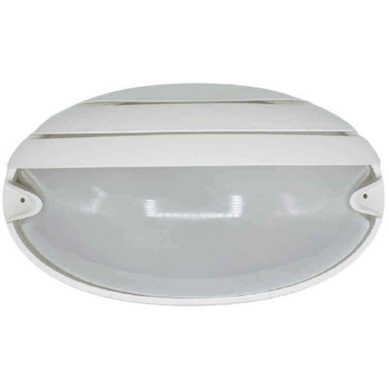 Lampe plafonnier Prisma chip ovale avec culot E27 Blanc IP55 005706