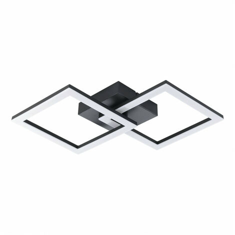 PLAFONNIER PROFILES LED NOIR 2X10W 2600 LUM 4000K 52.5x31CM