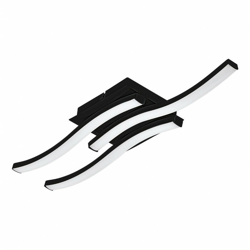Eglo - plafonnier profiles led noir 3X5.8W 2130 lum 4000K 43.5x11cm