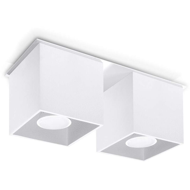 Ledkia - Plafonnier Maclean sollux Quad 2 Blanc