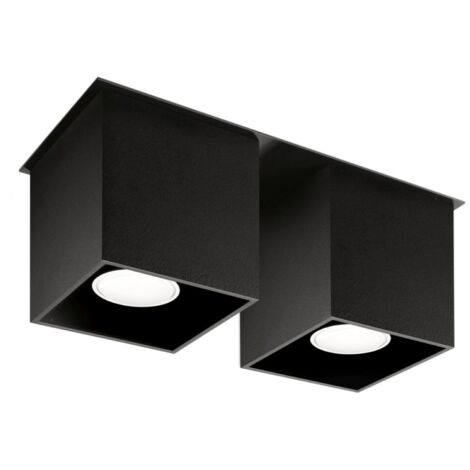 Plafonnier Quad aluminium 2xGU10 Sollux