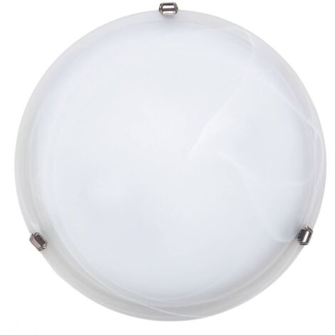 Plafonnier Rabalux Alabastro 40 cm verre E27 x2 blanc