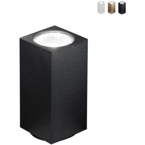 Plafonnier rectangulaire en aluminium H12cm Aloa - Noir
