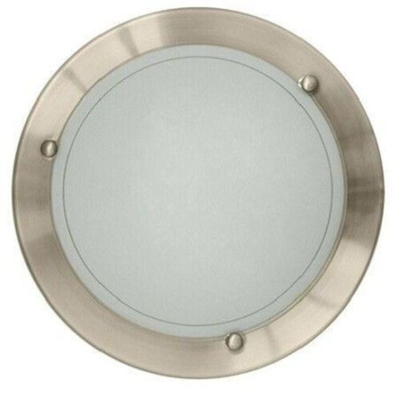 Plafonnier rond 29cm 1xE27 nickel satiné GSC 0701938