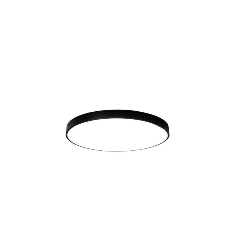 Plafonnier rond 40 x 6 cm – Bord métal noir – led