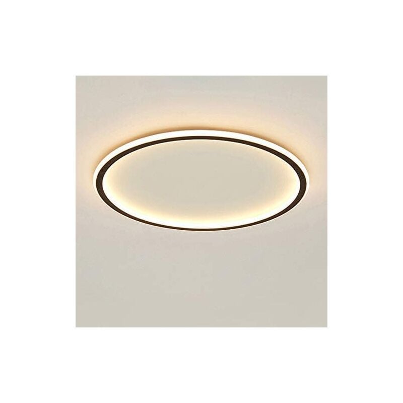 Tonchean - Plafonnier rond à led à intensité variable, éclairage annulaire à trois couleurs changeantes, lampe de salon moderne et tendance pour la