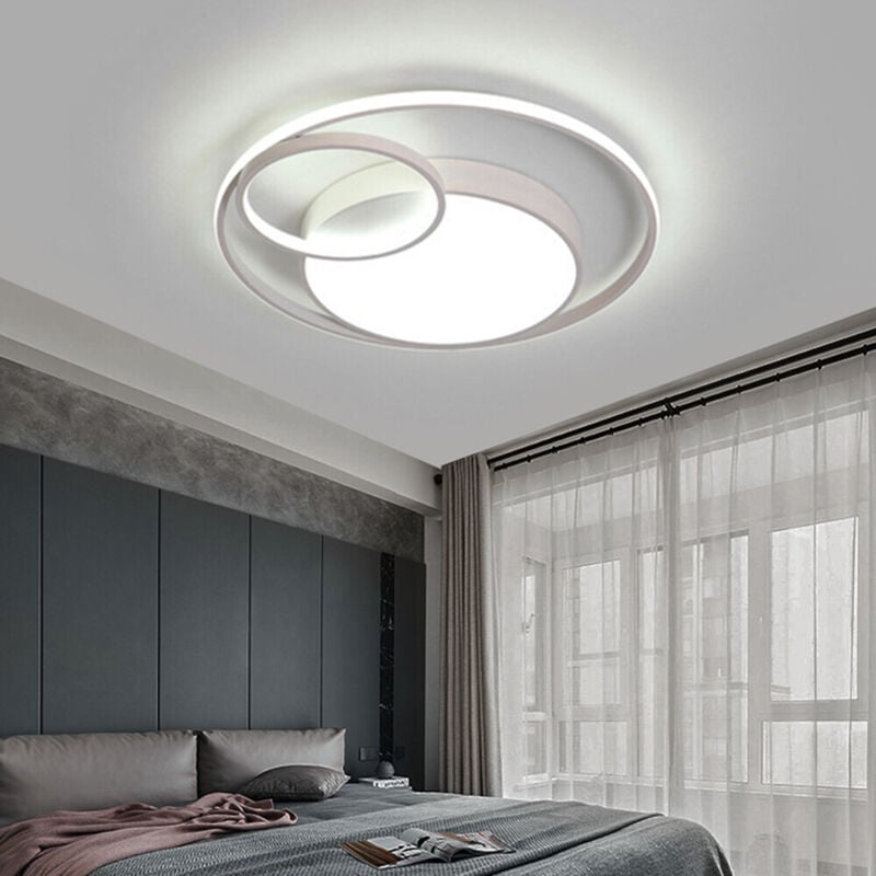 Moderne Plafonnier rond acrylique led plafonnier salon 55W chambre éclairage (lumière froide, chaude, neutre)