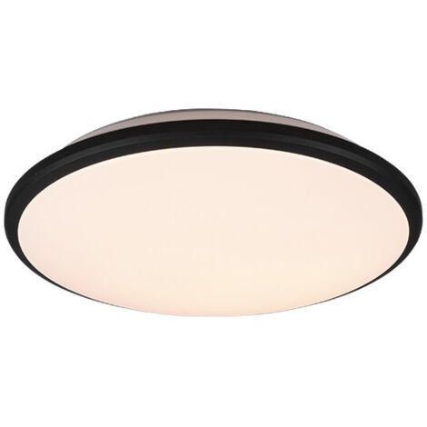 Plafonnier Rond Applique Moderne Led Gradateur Limbus Noir Trio Lighting