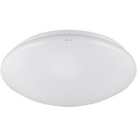 Plafonnier rond blanc 33 cm, détecteur, 2xE27 Struhm