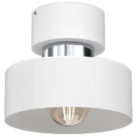 Plafonnier rond blanc mat/chrome Marti E27 15W Luminex