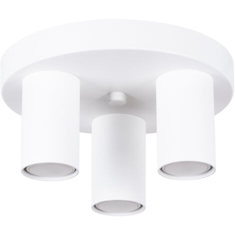 Plafonnier rond blanc moderne Ø25cm à trois spots pour le salon 3xGU10 10W LAGOS Sollux Lighting