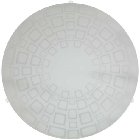 Plafonnier rond Candellux Ingrid blanc verre 30cm E27