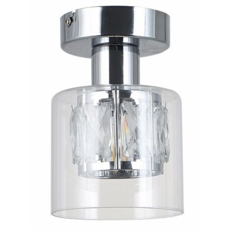 Plafonnier rond chromé cristal Elmo Reality 1xE14 40W