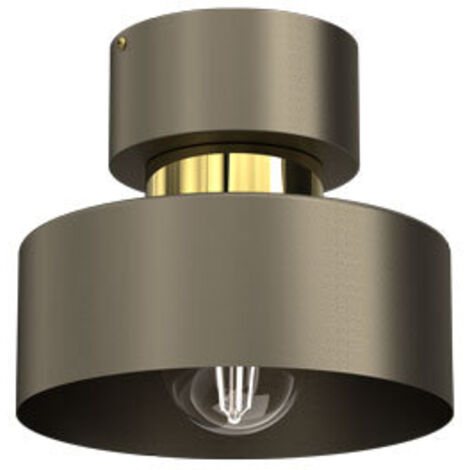 Plafonnier rond doré titane brillant Marti E27 Luminex