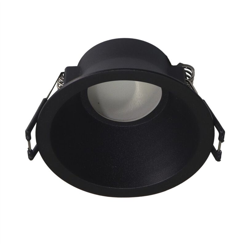 Plafonnier rond encastré noir 70 mm 1xGU10 PAR11 Plafonnier rond encastré noir 70 mm 1xGU10 PAR11