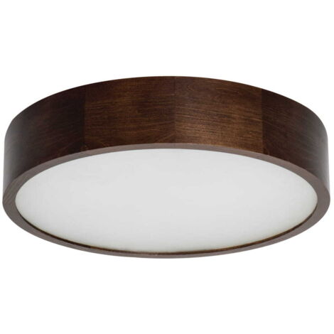 Plafonnier rond Kanlux Jasmin wengé verre 2xE27 38cm