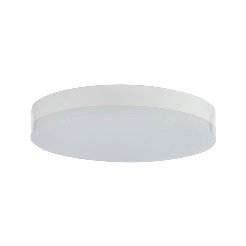 Sulion - Plafonnier rond pour salle de bain led 18W 4000K Blanc IP44