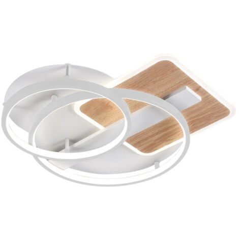 Plafonnier rond LED « Azores » avec télécommande (120W 3CCT 10200lm) IP20 9xØ50x50cm en métal et polycarbonate blanc