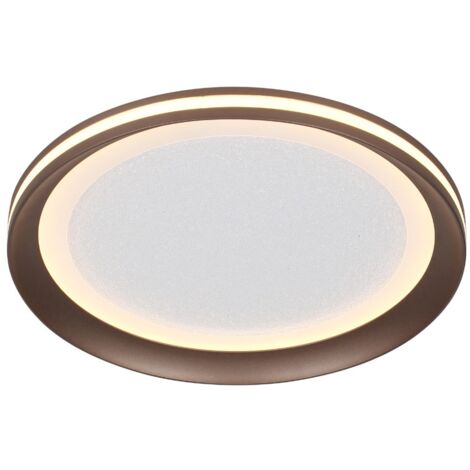 Plafonnier rond moderne café/blanc LED 18W Italux Artizo