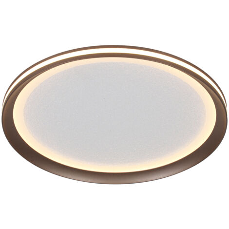 Plafonnier rond moderne café/blanc LED 24W Italux