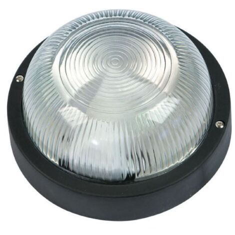 Plafonnier rond noir FME Art 62711 lampe basse consommation 180x100h mm