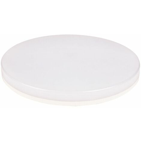 Plafonnier rond spécial Salle de Bain IP44 (15 W 1350lm 4000K) - Blanc - Voltman