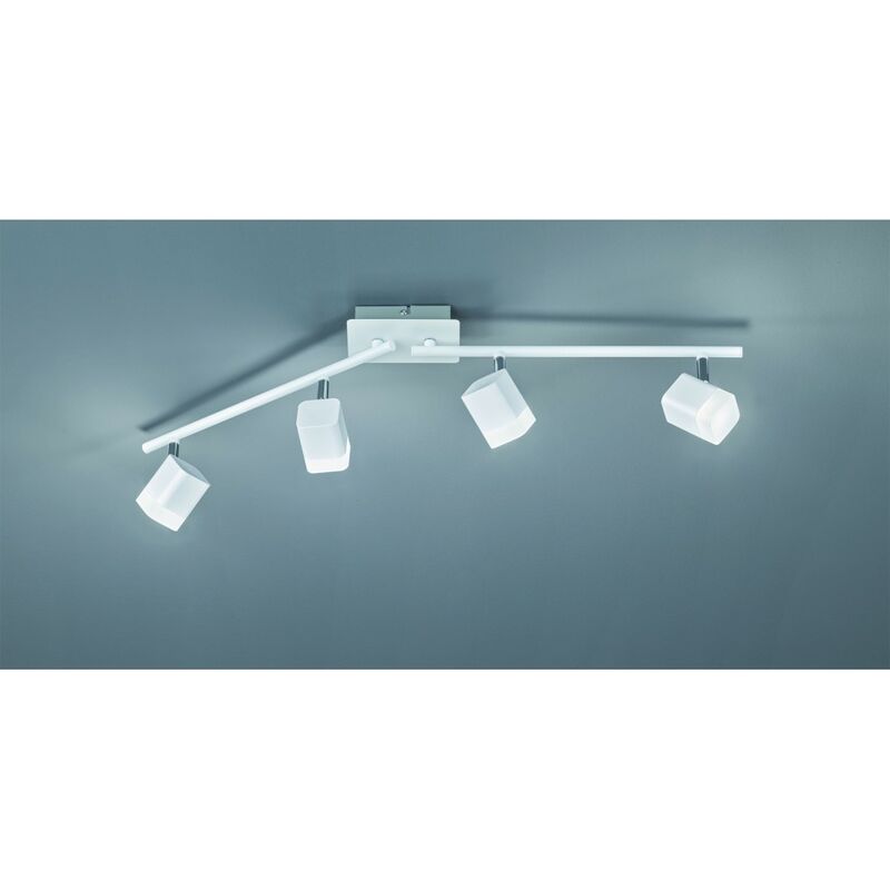 Spot Plafonnier 4 Led Orientable Roubaix Blanc Trio Lighting
