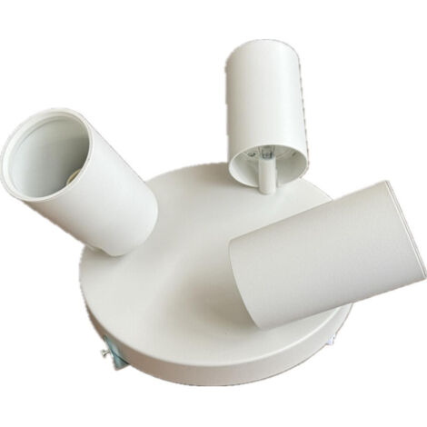 Plafonnier saillie blanc socle Ø 196mm 3 spots orientables douille GU10 (lampe non incl) 230V IK06 IP20 ORION LINE