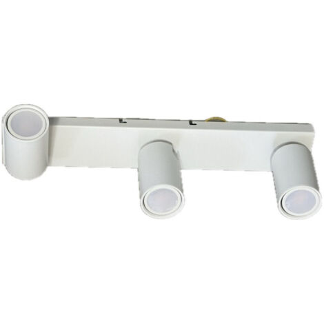 Plafonnier saillie LED 3x6W lineaire blanc 442x106x70mm 3 spots orientables lampe GU10 2700K 450lm 230V IK06 IP20 ORION LINE