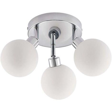 Plafonnier Salle De Bain à intensité variable 'Zaniba' en métal pour salon & salle à manger