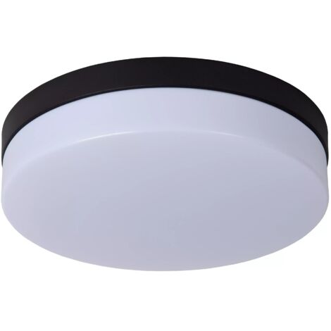 Plafonnier salle de bain LED 18W noir 28cm Lucide