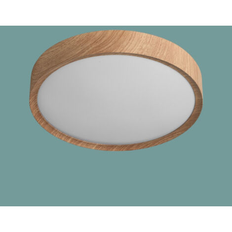 Plafonnier salle de bain Lila impression bois – IP44 – 3 températures de couleur 3000K/3750K/4500K – 1800 lumen – 24W – Millumine